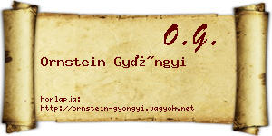 Ornstein Gyöngyi névjegykártya